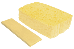 Spontex Quellschwamm aus 100 % biologisch abbaubarer Zellulose, 1 x 10er Pack, in recyceltem und recycelbarem PET-Beutel, saugstark, je 135 x 90 x 37 mm 10er Pack Quellschwamm