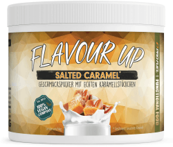 Geschmackspulver SALTED CARAMEL 250g - Leckerer Geschmack und Süße - nur 10 kcal pro Portion - Vielseitig einsetzbar für Lebensmittel & Getränke - Flavour Powder - FLAVOUR UP