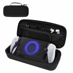 TiMOVO Tragetasche für Playstation Portal Remote Player, Reise Aufbewahrungstasche mit 10 Kartenfächern für PS5 Portal 2023 Controller & Zubehör, Hartschale-Schutztasche für PS Portal PS5, Schwarz