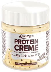 IronMaxx Protein Creme - White Choc Crisp 250g | cremiger high protein Brotaufstrich | low carb, low sugar für eine gesunde Ernährung geeignet Weiße Schokolade Crisp 250 g (1er Pack)