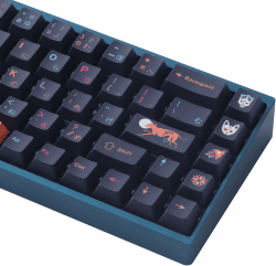 JakeTsai PBT Keycaps, 146 Keys Mictlan Dye Sublimation Cherry Profile Keycaps Japanese Keycap Set for Cherry MX Switches ASIN/ISO Layout Mechanical Keyboards Unterirdische Welt
