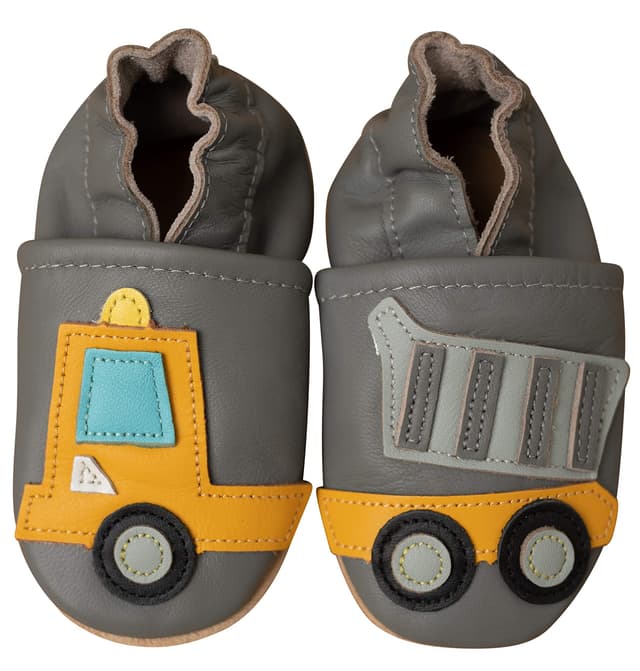 ENGEL + PIRATEN Krabbelschuhe - MARKENQUALITÄT VIELE Motive bis 4 Jahre Babyschuhe Leder Babyhausschuhe Lauflernschuhe Lederpuschen Hausschuhe 22/23 EU Kipper