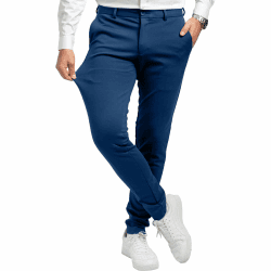 Performance Pants Herren - Stilvolle Slim Fit Herren Hosen Stretch - Hosen Herren Stretch - Angenehme Praktische Männer Hosen für Business & Freizeit - Bequeme Stoffhose Herren 32W / 30L Blau