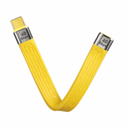 SinLoon 40 Gbit/s USB4 Typ C Verlängerungskabel 100 W PD Schnellladung 8K USB C auf USB C Flaches, schlankes FPC-Datenkabel für Laptop und Telefon (Female to Male)