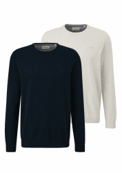s.Oliver Strickpullover mit Logo-Stickerei XL 59x0 Blau