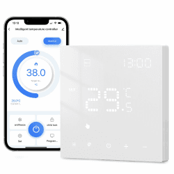 AVATTO Thermostat Für Wasser Fußbodenheizung und Gasboiler，Smart WiFi Thermostat Programmierbar Raumthermostat Unterstützen Alexa, Google Home Sprachsteuerung und Smart Life App Fernbedienung Für Wasser Fußbodenheizung und Gasboiler Weiß