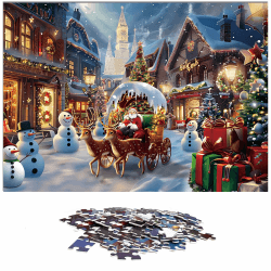 Evolyline 1008 Teile Erwachsene Puzzle Weihnachten Puzzle Kinder weihnachtspuzzle jigsaw puzzle Klassische Puzzles Geschenke für Mädchen Junge Erwachsene Weihnachtsdeko Heiligabend Urlaub Puzzle Papier