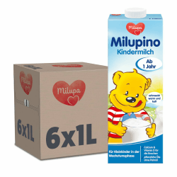 Milupino Kindermilch trinkfertig (6x1L), ab 1 Jahr, für Kleinkinder in der Wachstumsphase 1 l (6er Pack) Single