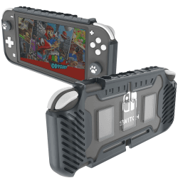 KIWIHOME Switch Lite Hülle, Langlebig, rutschfest Stoßfest Schützende Hartschale nur für Switch Lite mit Daumengriffkappen, Switch Lite Hülle für Jungen (Grau)