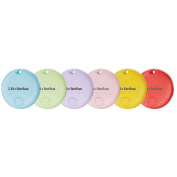 Schlüsselfinder Air Tag KeyFinder 6er Pack, Tracker Tags Kompatibel mit Apple Wo ist? APP (iOS NUR), Item Finder für Key, Gepäck, Koffer, IP67 Waterproof Mini-Tracker(Unterstützt kein Android) 6PCS blau grün lila rosa gelb rot