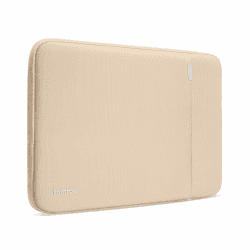 tomtoc 360° Tasche Hülle für 13 Zoll MacBook Air 2024-2018 M3/A3113 M2/A2681 M1/A2337, 13-Zoll MacBook Pro M2/A2686 M1/A2338 2022-2016, Wasserabweisend Rundumschutz Laptophülle Laptoptasche Sleeve 13 Zoll für MacBook Air/Pro Natursand