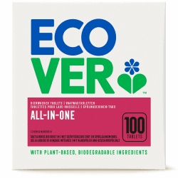 Ecover All-In-One Spülmaschinen-Tabs Zitrone & Mandarine (100 Stück/2 kg), Multi-Tabs für eine kraftvolle Reinigung, Ecover Spülmaschinentabs mit Klarspüler und Geschirrspülsalz 100 stück (1er Pack)