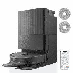 roborock Qrevo Pro Set Saugroboter mit Wischfunktion&Hebarem Wischmopp, 7000Pa, FlexiArm Design™ Kantenreinigung, 60 °C Heißwasser-Moppwäsche, zusätzlich 2 Wischmops, Roboterstaubsauger-Set(Schwarz) Roborock Qrevo Pro-set Schwarz