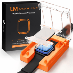 UniqueMe für 2 Stück Apple Watch SE/6/5/4 40mm Full Screen 7H Panzerfolie - [Sicherer Halt] Langlebigste & 3D Vollabdeckung - Blasenfrei, Kratzschutz und Klarheit für Ihre Apple Watch 40mm Schutzfolie 40mm Transparent