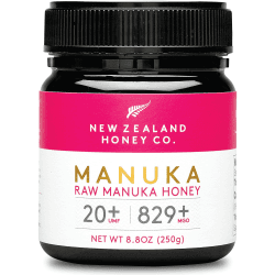 New Zealand Honey Co. Manuka Honig MGO 829+ / UMF 20+ | Aktiv und Roh | Hergestellt in Neuseeland | Zertifiziertem Methylglyoxal Gehalt | 250g Manuka UMF 20+ 250 g (1er Pack)