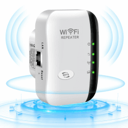 WLAN Repeater mit 300 Mbps - WLAN Verstärker WiFi Extender Booster 2,4GHz WiFi Extender mit Repeater/AP Modus und WPS-Funktion Internet Verstärker bis zu 3000qm und 30 Geräte (weiß)
