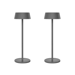 K-Bright Dimmbare LED Akku tischleuchte, wiederaufladbar, warme Lichtfarbe, 3000K, wasserdichte Schreibtischlampe für den Innen und Außenbereich, 1Meter USB-C, Dunkelgrau(2 Stück) 2 Stück-dunkelgrau-3000k 2 Stück-3000K