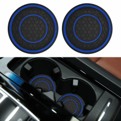 deemars 2PCS Sie Will Untersetzer, Untersetzer Für Die Untersetzer, Die Abdrücke der Tassen, EIN Platz aus PVC im Vorbeifahrglas, Zubehör Für Die Meisten Automobile (Blau)