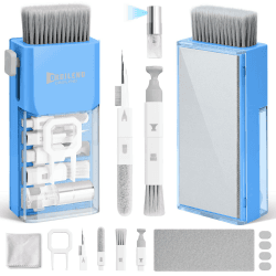 Tastatur Reinigungsset, Alles in 1 Screen Cleaner Kit for iPhone Pro Handy, Tastaturreiniger mit Bürste Keyboard Cleaner, Laptop Cleaner for Tablet, Computer, PC-Monitor,Kamera mit Patent Himmelblau