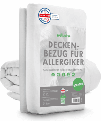 Welldora ǀ Milbenbezug Bettdecke 200x200 ǀ Allergiker Deckenbezug fachärztlich getestet ǀ Premium Encasing mit Reissverschluss ǀ Allergiker Bettwäsche Decke 200x200 200 x 200 cm
