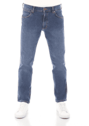 Wrangler Herren Jeans Greensboro Regular Fit Jeanshose Hose Denim Stretch Baumwolle Blau Schwarz W30-W44 34W / 36L Basement Blue (Wss3hn32c)