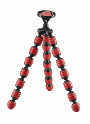 CULLMANN - 50035 - ALPHA 380 Mobile - Rot - Flexibles Ministativ -Tragfähigkeit 1.5kg - 300mm - Inklusive Smartphone-Halterung Rot 380