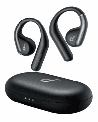 soundcore by Anker Open-Ear Kopfhörer AeroFit, 42h Akku, IPX7 Wasserschutz, Ultra bequemes Design, Sicherer Halt, Ausgeglichener Sound, Bluetooth 5.3, Kabellose Earbuds für kleine Ohren Nachtschwarz