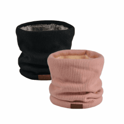 NovForth Winter Halsschlauch Herren Ski, Halswärmer Halstuch Männer Gesichtsschal Damen, Fleece Schal Schlauchtuch für Herren Gamaschenmaske, Winddichte Kreisschlaufenschals 2er-pack, Schwarz + Rosa