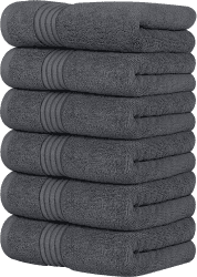 Utopia Towels - Premium Handtücher - 100% gekämmte, ringgesponnene Baumwolle, ultraweich und sehr saugfähig, Dicke Handtücher 41 x 71 CM's, hochwertige Handtücher (6er-Pack, Grau)