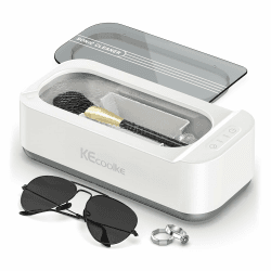 Ultraschallreinigungsgerät Ultraschallreiniger Ultraschallgerät KECOOLKE Sonic Cleaner mit digitalem Timer für Brillen, Ringe, Münzen, Fingerringe, Geld grau