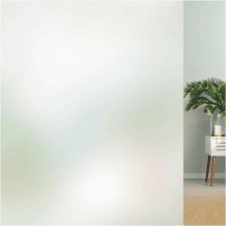 Lifetree Fensterfolie Blickdicht: Milchglasfolie Selbstklebend Fenster Sichtschutzfolie Blickdicht Anti-UV Statische Privatsphäre Haftend Glasfolie ohne Kleber Matt für Zuhause Büro 44.5 x 200cm Matt 44.5x200cm