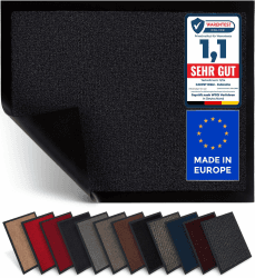 Carpet Diem Fußmatte, einfach sauber | Schmutzfangmatte Eingangsbereich - Fussmatte Innen & Außen, rutschfeste Türmatte, Schmutzfang Teppich für Haustür | Fußabtreter in Anthrazit 80x120 cm 80 x 120 cm Anthrazit