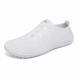 Merdoo Barfußschuhe Damen Herren Bequeme Barfuss Schuhe Damen Slip On Sneakers Weich Sportschuhe Leicht Turnschuhe rutschfest Hausschuhe Atmungsaktiv Barfussschuhe Sommerschuhe Unisex 37-45EU 41 EU Weiß