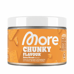 MORE Chunky Flavour, Butterkeks, 150 g, vegan, Geschmackspulver zum Süßen, ohne viel Zucker und Kalorien, mit Inulin und Laktase, geprüfte Qualität - made in Germany Butterkeks 150 g (1er Pack)