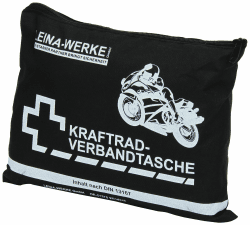 Leina Verbandtasche für Motorrad, Kraftrad-Verbandtasche REF 17002,DIN 13167 Black/White