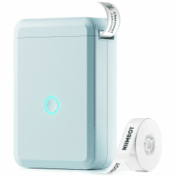 NIIMBOT D110 Etikettendrucker, Selbstklebendes Etikettiergerät Tragbarer Labeldrucker Label Printer mit iOS Android,Für Zuhause Büro (Hellblau) Medium Hellblau