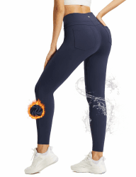 BALEAF Jeans Damen high Waist Jenning Stretch Jeans Skinny Slim Fit Jeanhose mit Tasche Winter Jean Leggings Marineblau S