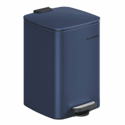 SONGMICS Mülleimer Küche, 20 Liter Abfalleimer, Tretmülleimer, Stahl, mit Inneneimer, Softclose, Offenhaltefunktion, mitternachtsblau LTB592Q02 Mitternachtsblau 20 L