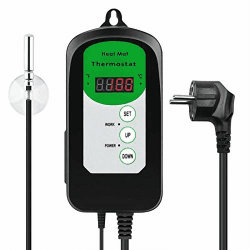 RIOGOO Digitaler Heizmattenthermostatregler für Samenkeimung, Reptilien und Brauen 68-108 ℉ thermostat 1 pack