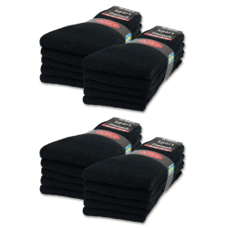 10 | 20 | 30 Paar Sportsocken Tennissocken Arbeitssocken Herren & Damen Socken Baumwolle 43-46 20 Paar | Schwarz