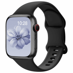 Yoohoo Kompatibel mit Apple Watch Armband 41mm 40mm 42mm 46mm 45mm 44mm 38mm 49mm,Weiches Silikon Sport Ersatz Armbänder Kompatibel mit iWatch SE Series 10 9 8 7 6 5 4 3 2 1 Ultra Herren Damen 1-Schwarz 38mm/40mm/41mm/42mm(Series 10)