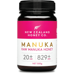 New Zealand Honey Co. Manuka Honig MGO 829+ / UMF 20+ | Aktiv und Roh | Hergestellt in Neuseeland | Zertifiziertem Methylglyoxal Gehalt | 500g Manuka UMF 20+ 500 g (1er Pack)