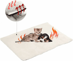 Milai Selbstheizende Decke für Katzen & Hunde,Wärmedecke für Katzen und Hunde,Umweltfreundliche Wärmematte,Heizmatte,Katzendecke,90x60 cm L 90 x B 60 x H 2 cm