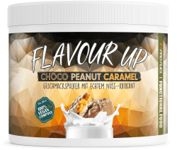 Geschmackspulver CHOCO PEANUT CARAMEL 250g - Leckerer Geschmack und Süße - nur 11 kcal pro Portion - Vielseitig einsetzbar für Lebensmittel & Getränke - Flavour Powder - FLAVOUR UP