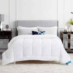 BEDSURE Bettdecke 155x220 Winter Warm - Winterbettdecke 155 x 220 450GSM Füllung, Öko Tex, Steppdecke für Allergiker Weiß Weiß 155x220 cm
