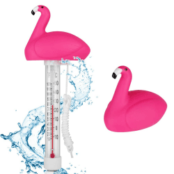OFFCUP Schwimmende Pool Thermometer, Schwimmende Wasserthermometer, Wasser Temperatur Thermometer, Floating Pool Thermometer Cute Für Swimmingpool, Hot Tubs, Fischteiche & Baby-pool（Flamingo）