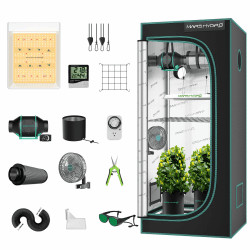 MARS HYDRO TS600 Growzelt Komplettset Led Grow Tent Kit LED Grow Light Grow Lampe 60X60X140cm Indoor Grow Set mit 4" Belüftungssatz TS600-60x60x140cm