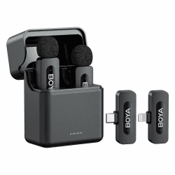 Boya by-V3 Combo Mini Wireless Lavalier Mikrofon, ansteckmikrofon kabellos für iPhone/Android/PC/Laptop with USB-C/Lightning, Noise Cancellation, 36H Power for Video Recording, Streaming BY-V3 Combo (USB-C & Lightning)