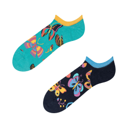 Dedoles Socken Unisex Damen Herren & Kinder Baumwolle viele lustige Designs Fussball Fahrrad Pferde Pflanzen Feuerwehr Geschenk links rechts verschieden 35-38 Schmetterlinge Sneakersocken