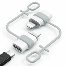 MoKo USB C auf Lightning Adapter 2Stück, Adapter USB C auf Lightning mit Schnelles Laden Anti Verlust Seil für iPhone 14/13/12/11/X, Pad Pro/Air 5/Mini 6, Pod Nano/Touch, Nicht für Audio/OTG, Weiß Weiß 2 Stück
